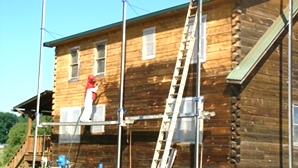 Log Home Repair Images