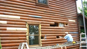 Log Home Repair Images