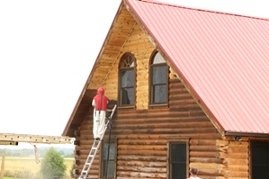 Log Home Repair Images