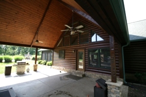 Log Home Caulking and Staining