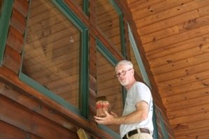 Log Home Chinking and Staining