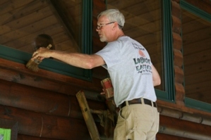 Log Home Chinking and Staining