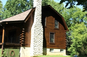 Log home Staining