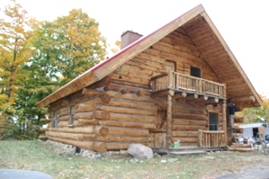 Log Cabin Restoration | Log Cabin Media Blasting by the LogDocotors.