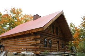 Log Cabin Restoration | Log Cabin Media Blasting by the LogDocotors.