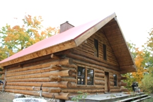 Log Cabin Restoration | Log Cabin Media Blasting by the LogDocotors.