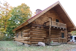 Log Cabin Restoration | Log Cabin Media Blasting by the LogDocotors.