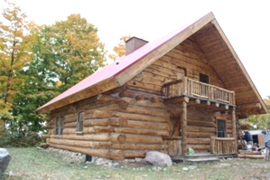 Log Cabin Restoration | Log Cabin Media Blasting by the LogDocotors.