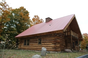 Log Cabin Restoration | Log Cabin Media Blasting by the LogDocotors.