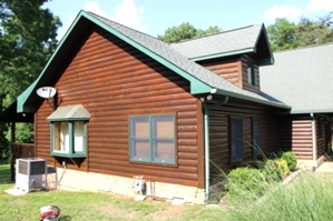 Log Cabin Restoration | Log Cabin Wash, Caulking And Staining 