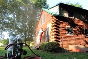 Log Home Restoration | Log Home Media Blasting