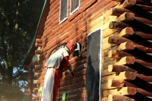 Log Home Restoration | Log Home Media Blasting