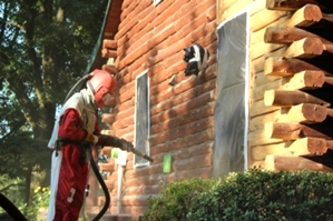 Log Home Restoration | Log Home Media Blasting