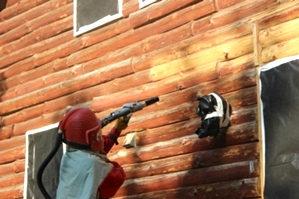 Log Home Restoration | Log Home Media Blasting