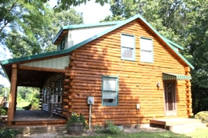 Log Cabin Staining