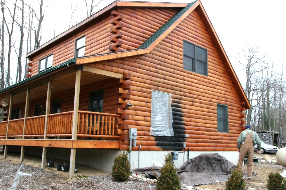 Fire Damaged Log Home Repair 