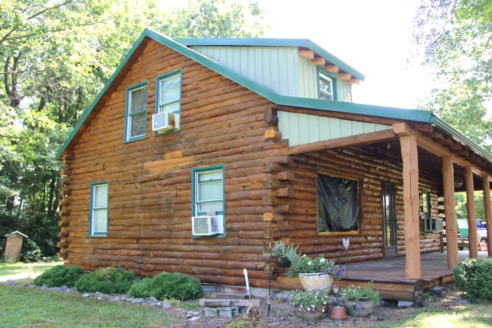 Log Cabin Staining